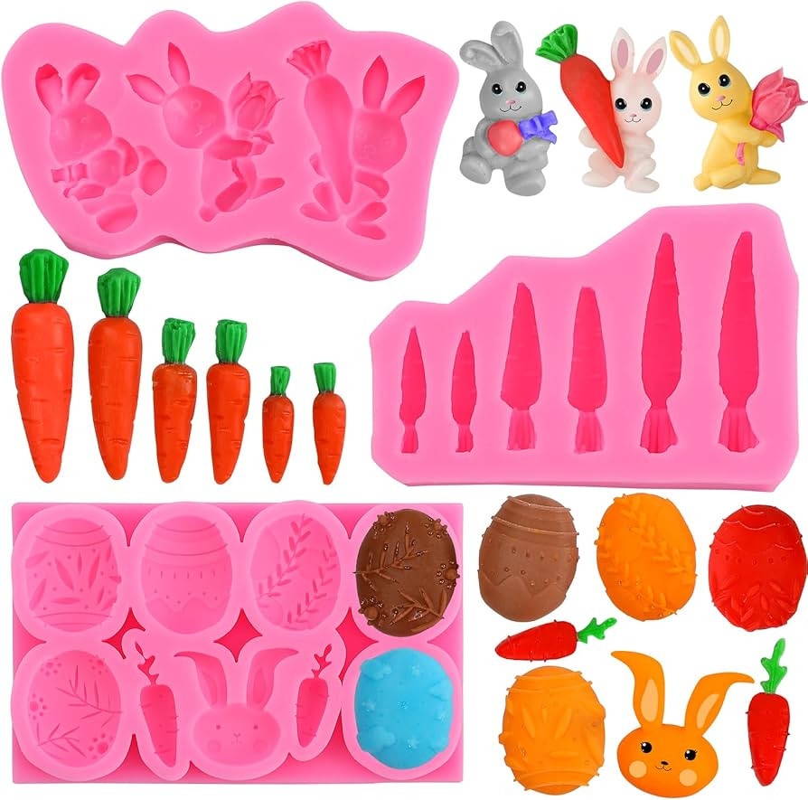 Easter Silicone Mold,Candy Molds Silicone Mould for Chocolate, Cake, Ice, Fondant, Soap, Cupcake,... | Amazon (US)