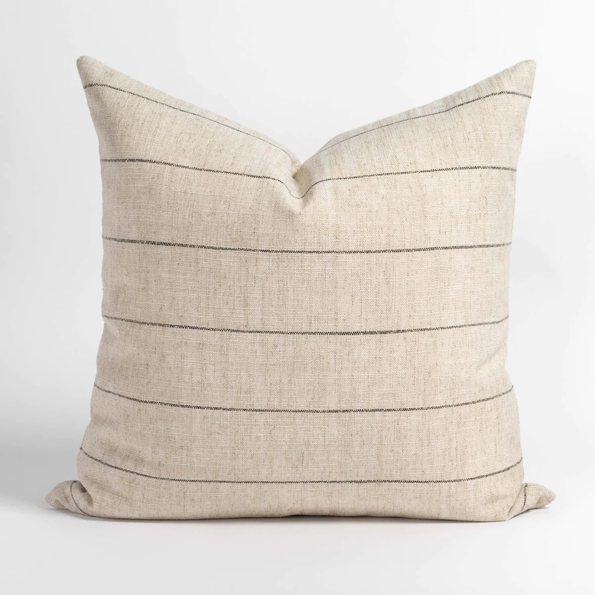 Dunrobin Stripe 22x22 Pillow, Burlap | Tonic Living