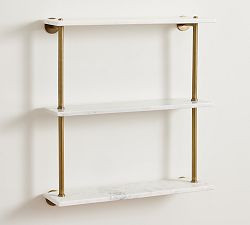 Linden Handcrafted Triple Shelf (24") | Pottery Barn (US)