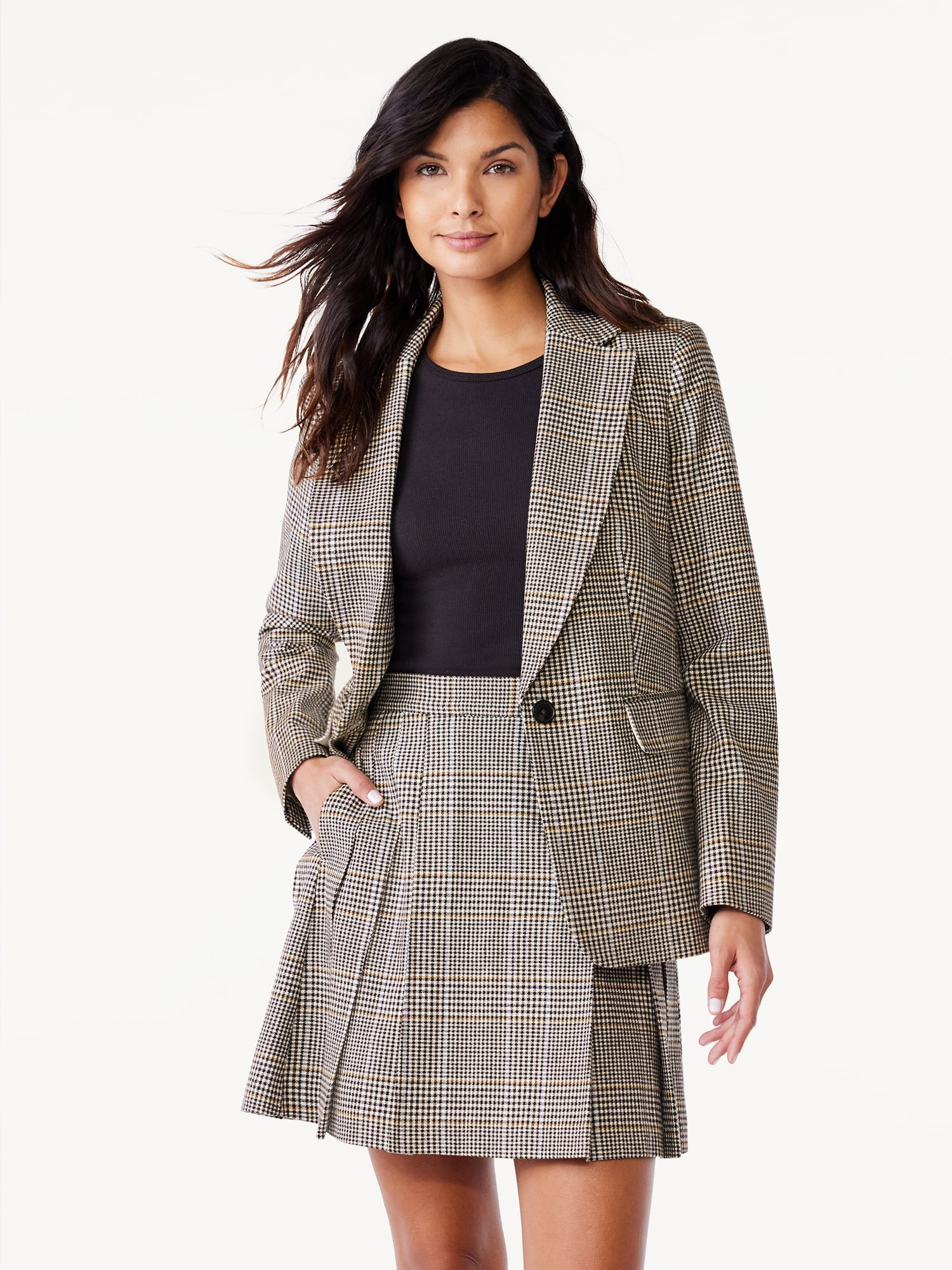 Free Assembly Women's Slim Single-Breasted Blazer, Sizes XS-XXL | Walmart (US)