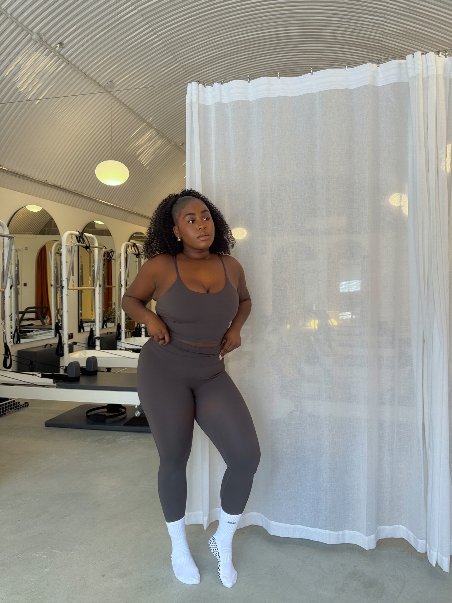 Full fit from @adanola #adanola #workoutclothes #pilates #pilatesoutfit 

I’m wearing cocoa and in size medium for the leggings and xl for the top 

#LTKfitness #LTKsummer #LTKuk