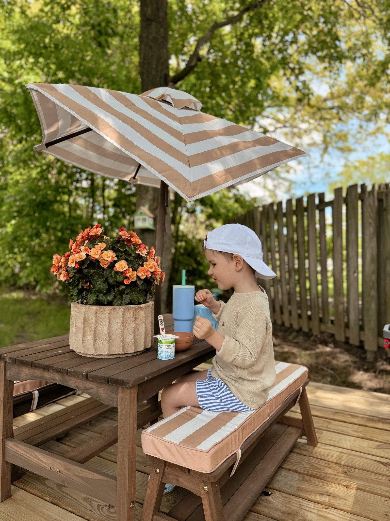 My sweet boy 🤍🤍this is our third summer with this picnic table! Our absolute favorite 🥰 also linking most of his outfit here! 

Toddler boy, toddler summer favorites, toddler picnic table, summer stripes 

#LTKKids #LTKSummerEdit #LTKHome