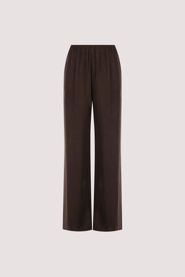 PIPPA BITTER CHOC SILK PANT | DISSH