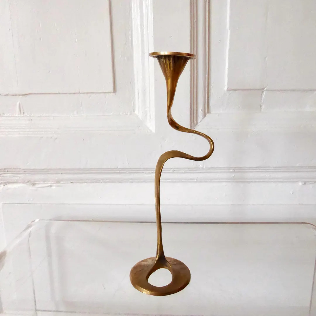 Bronze Chandelier by Kurt Jesch for Fratelli Tonini Amadeo Candlestick, True Vintage Interior - E... | Etsy (US)