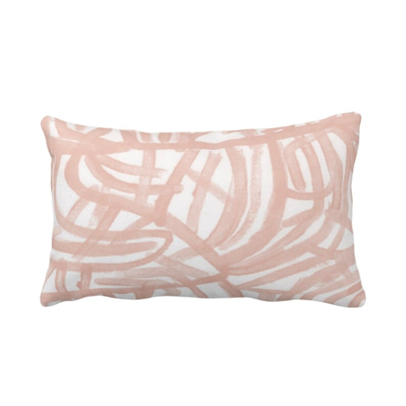 Avant Print Throw Pillow or Cover White/salmon 14 X 20 - Etsy | Etsy (US)