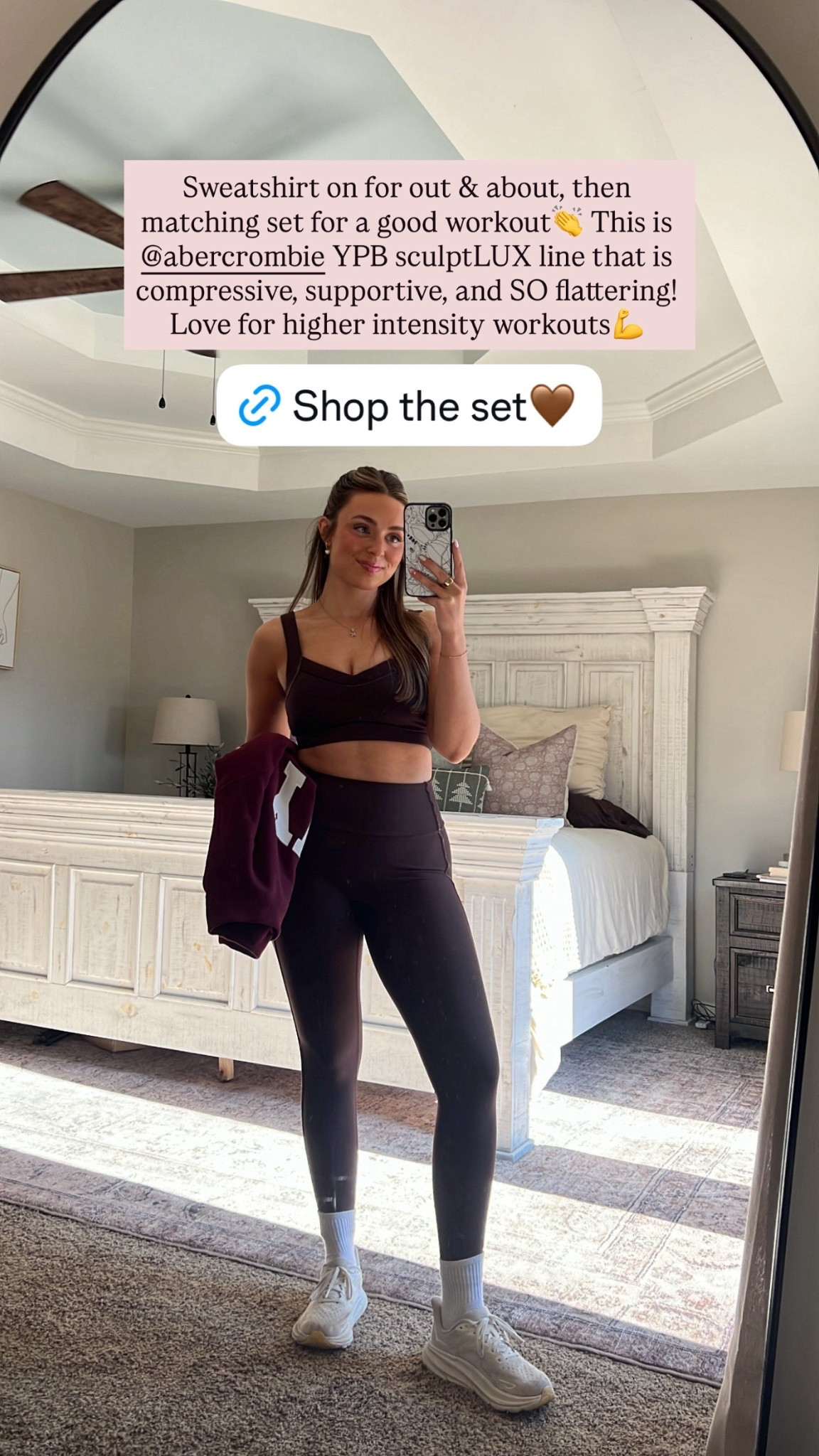 #abercrombiepartner What’s my *perfect outfit* recipe, you ask? Cute + Comfy + Confidence-boosting, no matter where I’m going or what I’m doing. I can always count on @abercombie YPB line to help me feel & look my best🤎👟 

#LTKfitnessgoals #LTKSaleAlert #LTKootd