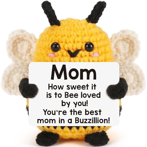 Mothers Day Mother Gifts for Mom Mothers Day from Daughter Son - Mom Gifts Mother's Day Mother-in-law Birthday Gift Ideas for Best Moms Ever Mama Mommy, Happy Birthday Cute Small Crochet Bee Present | Amazon (US)