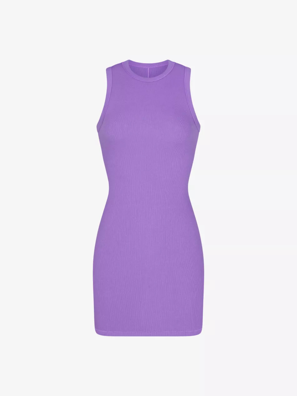 Ribbed sleeveless stretch-cotton mini dress | Selfridges
