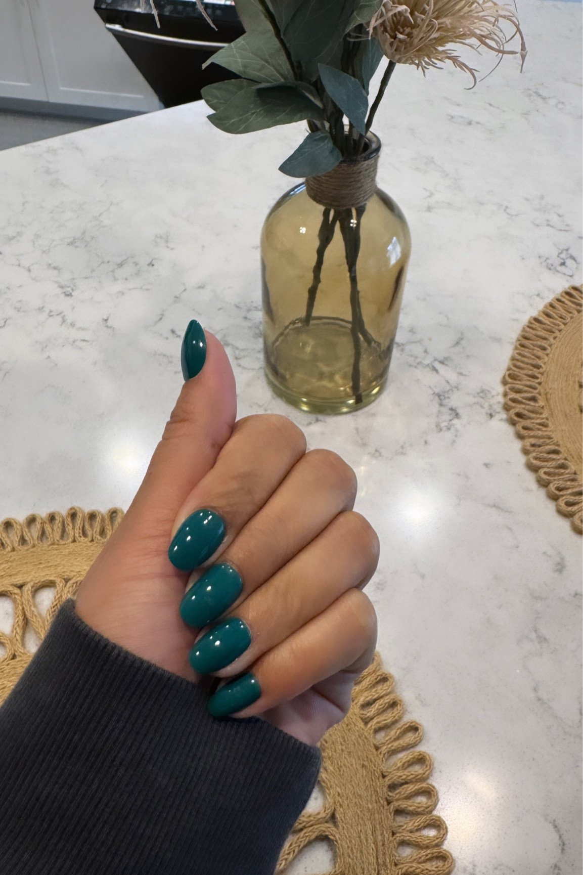 The dark green nail trend at home 💅🏽 

#LTKU #LTKbeauty #LTKstyletip