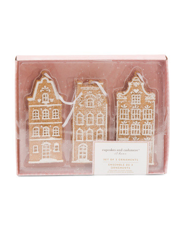 3pc Gingerbread House Ornaments Set | TJ Maxx