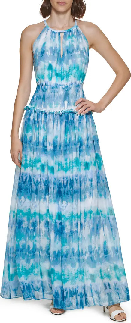 Tie Dye Chiffon Maxi Dress | Nordstrom Rack