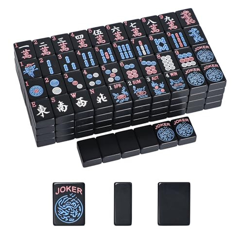 GUSTARIA American Mahjong Tiles (1.2”,Tiles Only), 166 Mahjong Tile Set with Black Color (Tiles Only) | Amazon (US)