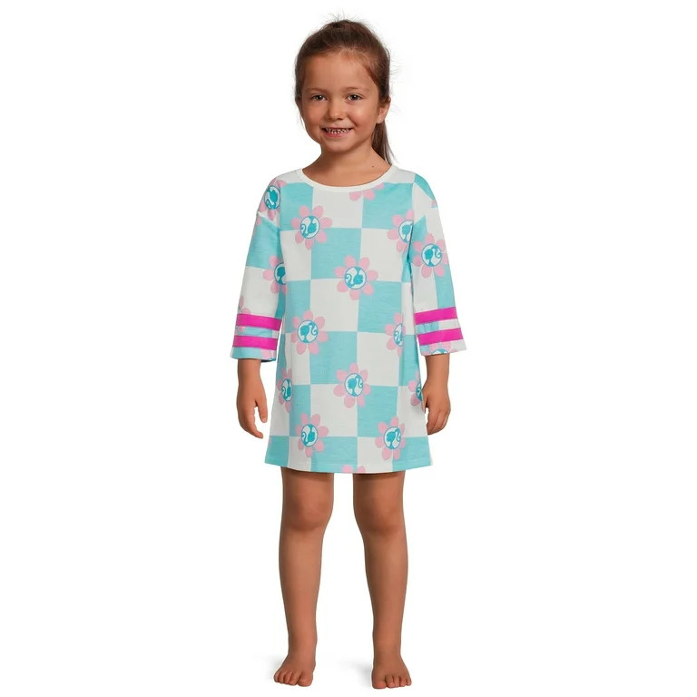 Barbie Toddler Girls ¾ Sleeve Pajama Sleep Gown, Sizes 2T-5T | Walmart (US)