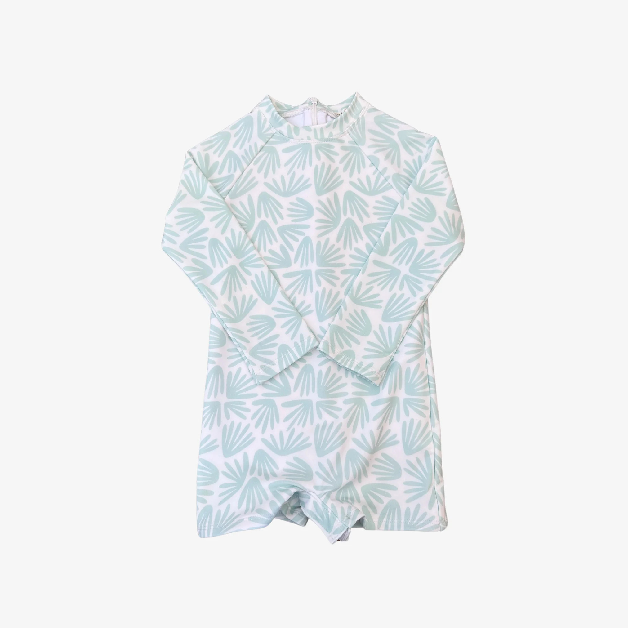 Grayton Rashguard - Mint Palms | Kid's Swimwear | Ollie's Day