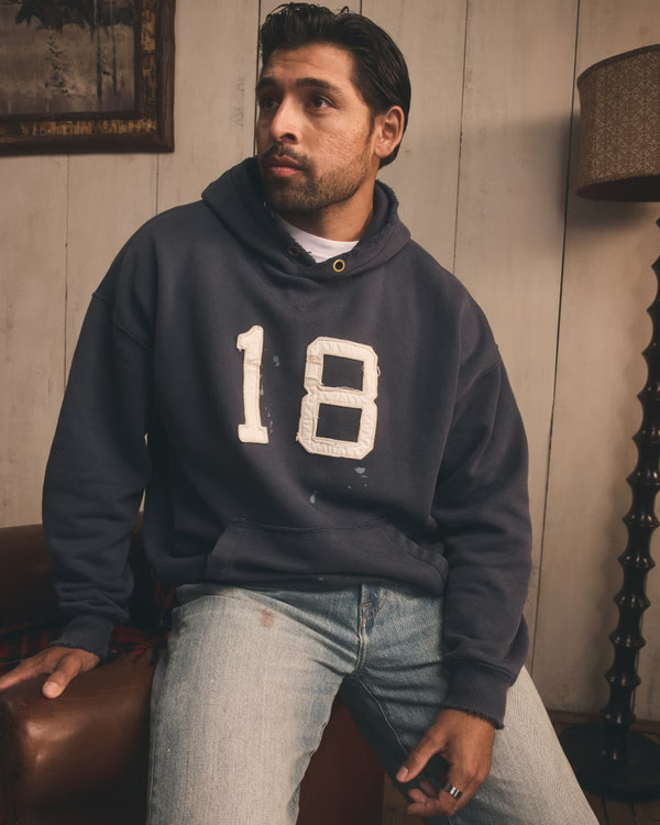 Logo Popover Hoodie | Abercrombie & Fitch (US)