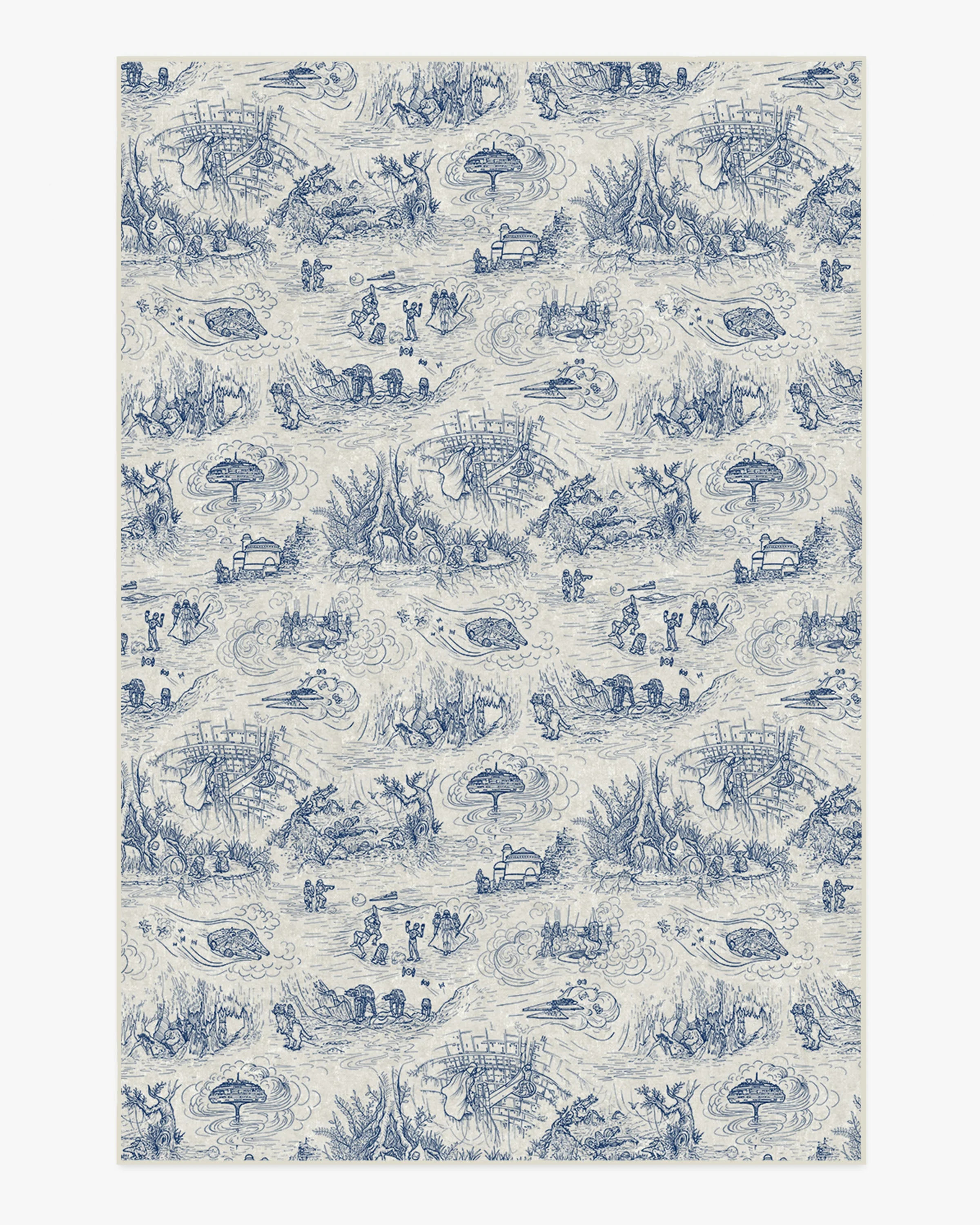 Star Wars Toile Blue Rug | Ruggable US | Ruggable