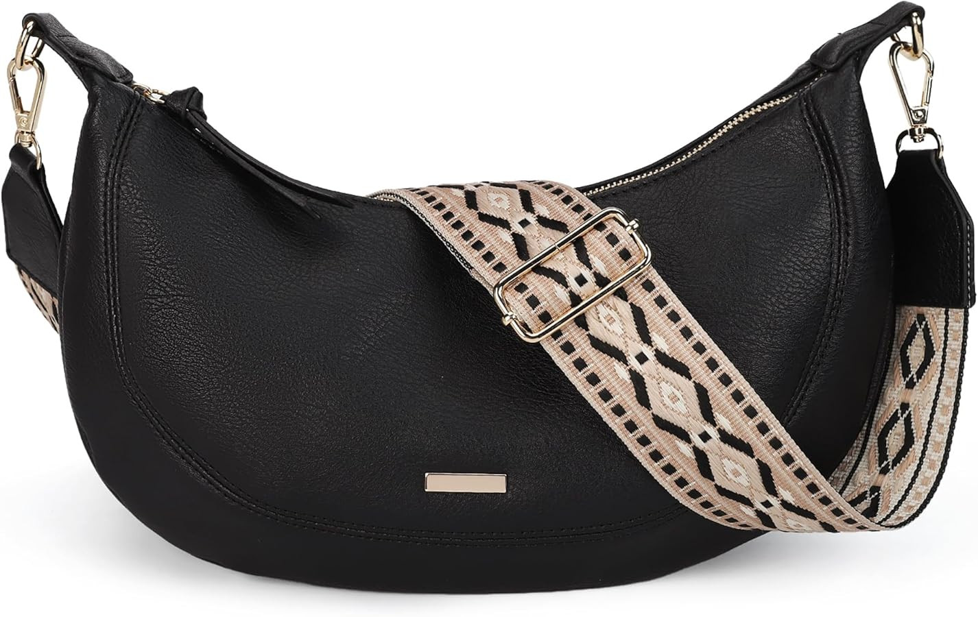 AFKOMST Crossbody Crescent Bag for Women Retro Hobo Purse and Medium Shoulder Handbag,Faux Leathe... | Amazon (US)