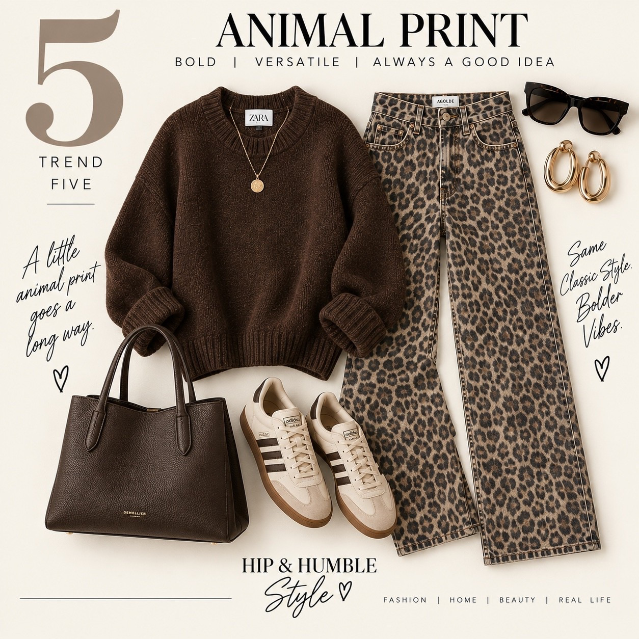 Trending fall outfits with animal
Prints -and
Basics from@amazon