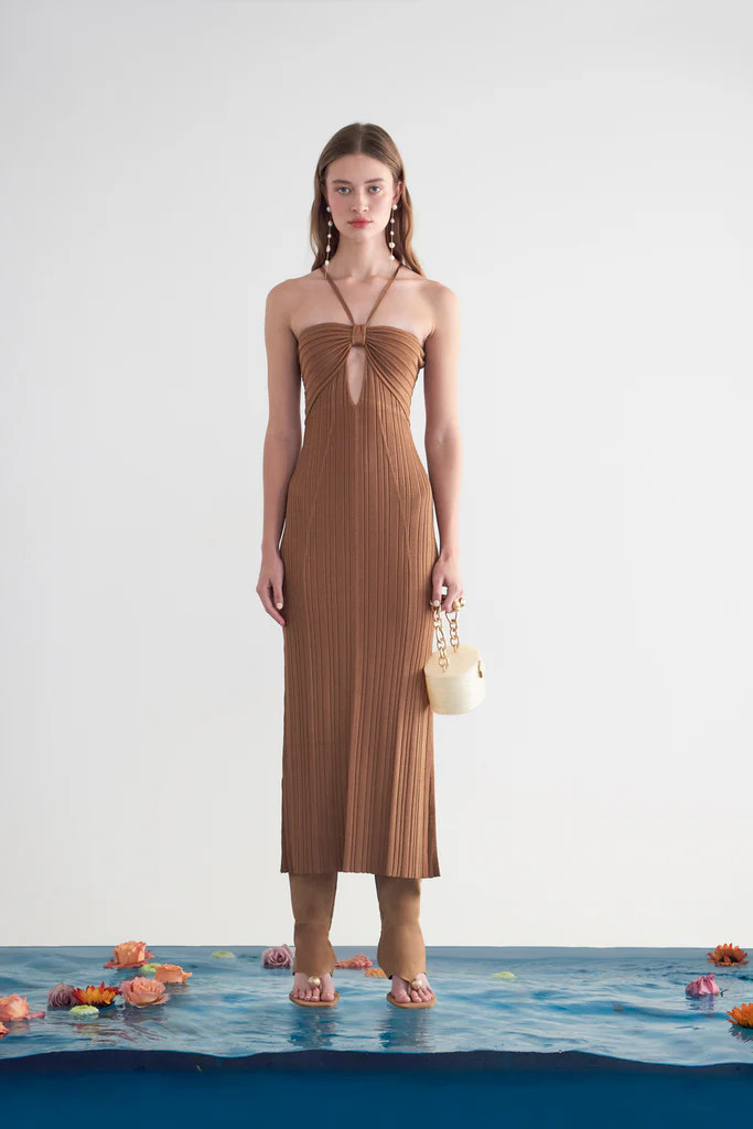 ELFREDA KNIT DRESS - EARTH | Cult Gaia - US
