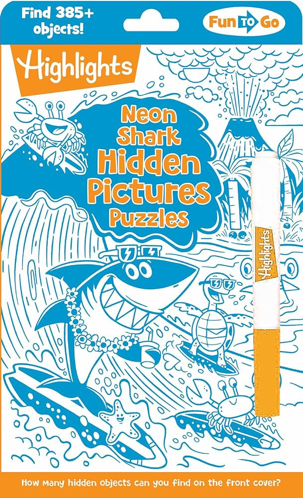 Neon Shark Hidden Pictures Puzzles: Fun Seek-and-Find Kids Activity Book for Ages 69 with over 30... | Amazon (US)
