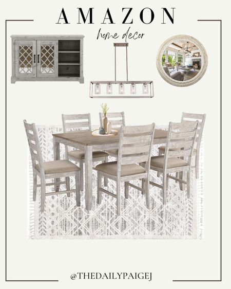Looking for a great dining room look that neutral? I love this table and chair set from Amazon that comes in under $700 for the whole set. This light Is also very versatile and can be used in any dining space  

#LTKstyletip #LTKhome #LTKFind