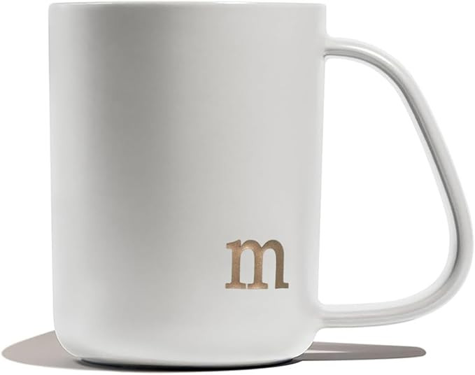 COLLECTIVE HOME - Ergonomic Handle Ceramic Mug, 15 oz Personalized Coffee Cup with Golden Initial... | Amazon (US)