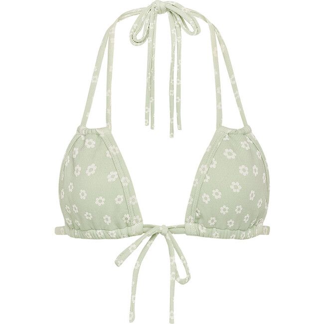 Montce Swim | Women's Jade Floral Euro Bow Bikini Top (Florals, Size Medium) | Maisonette | Maisonette