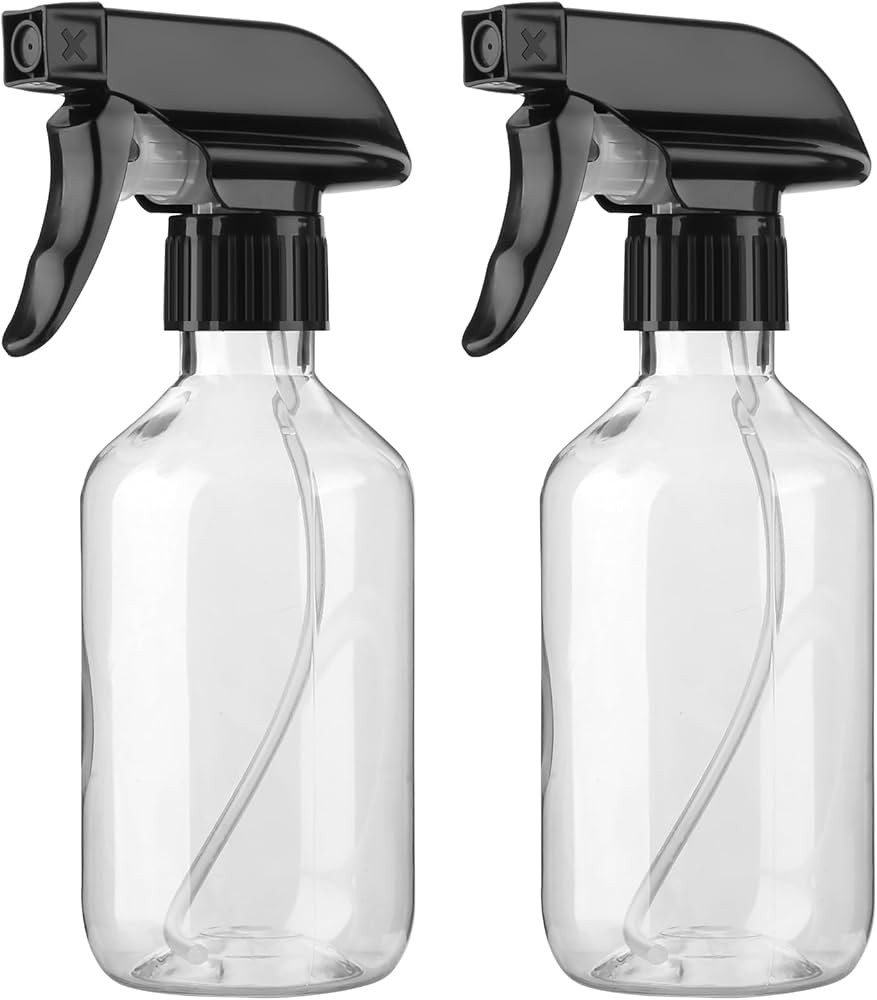 2-Pack Leakproof Spray Bottles (300ml/10oz) - Adjustable Nozzle for Fine Mist & Jet Stream | Prem... | Amazon (US)