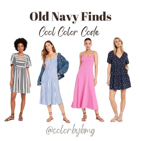 Old Navy Dresses for Cool Color Codes

The dresses pictured are the colors you want to get! 

Cool Winter
Cool Summer 