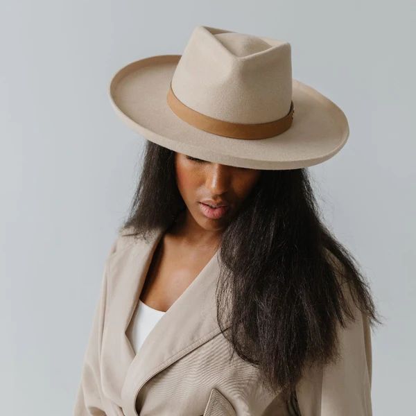 Luca Pencil Brim Teardrop Fedora - Cream | Gigi Pip