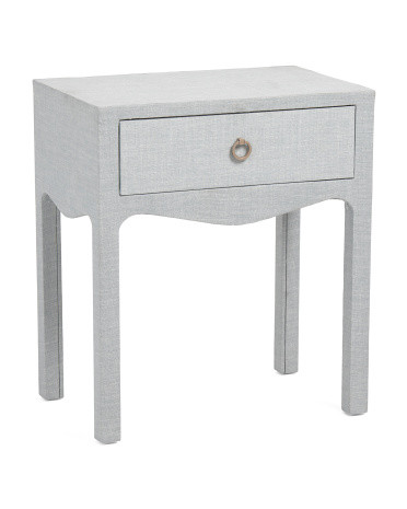 23x26 Linen Wrapped Swoop Large Side Table | Cotton | Marshalls