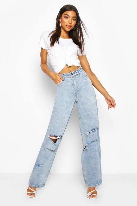 Tall Rip Boyfriend Jeans | Boohoo.com (US & CA)