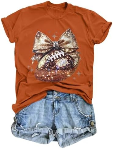 Game Day Football Shirt for Women Football Graphic T-Shirt | Amazon (US)
