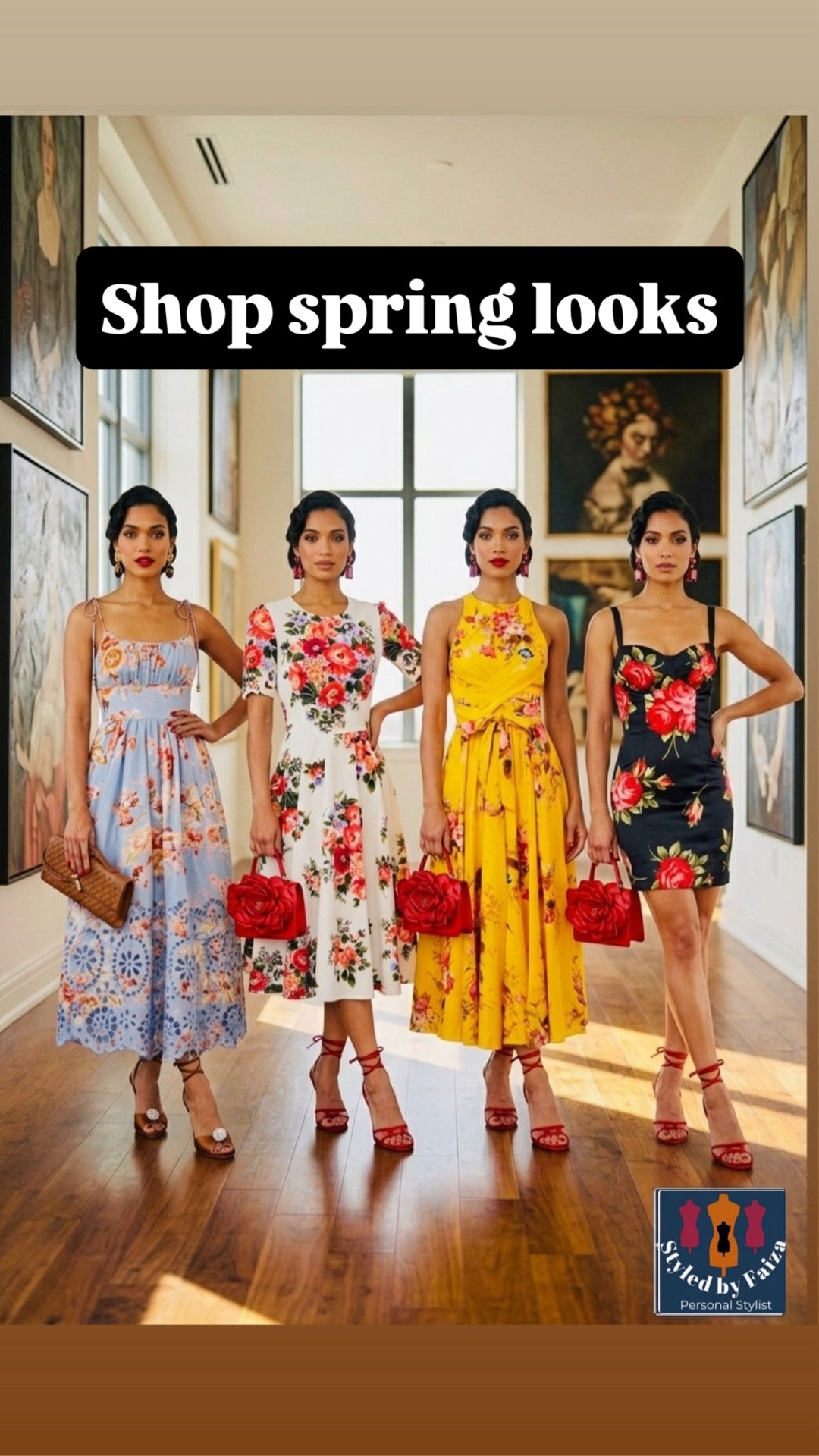 Blue eyelet for the romantic. White floral midi for the feminine. Yellow wrap dress for the bold. Black satin mini for the one who owns the room. Which spring floral dress is your vibe? 👇 Shop all four looks

#LTKsummer #LTKstyletip #LTKspring