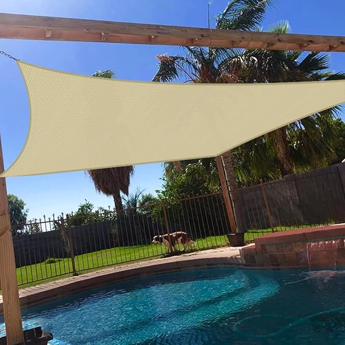 Windscreen4less 8' x 8' Sun Shade Sail Rectangle Outdoor Canopy Cover UV Block for Backyard Porch... | Amazon (US)