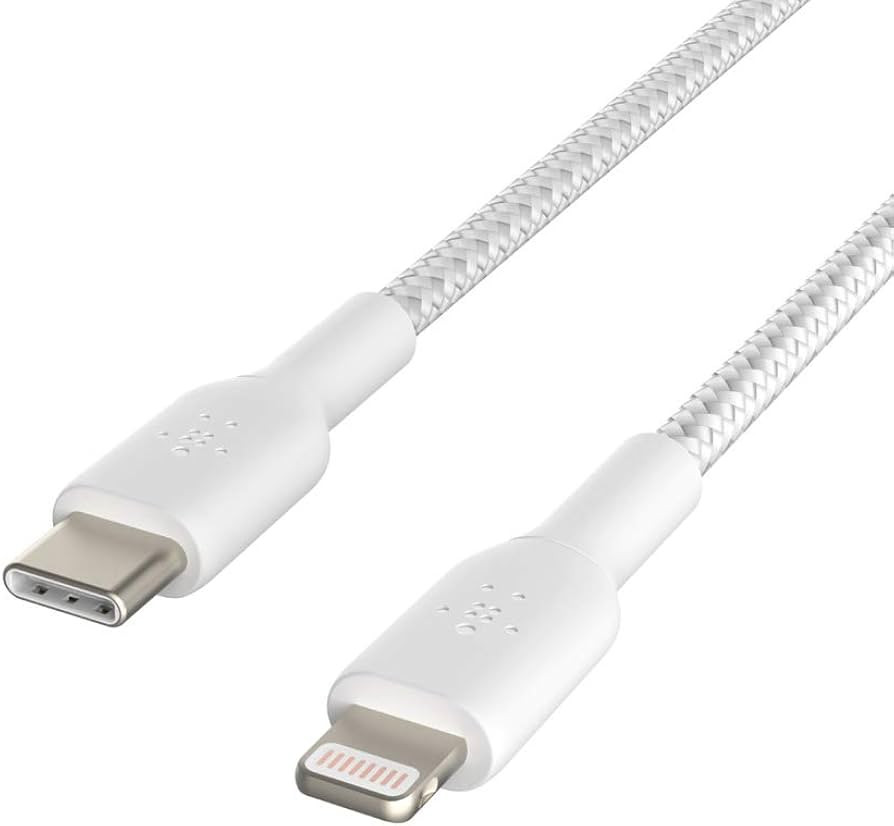 Belkin BoostCharge Nylon Braided USB C to Lightning Cable 6.6ft/2M - MFi Certified 18W Power Deli... | Amazon (US)