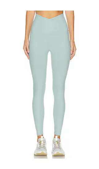 Spacedye At Your Leisure High Waisted Midi Legging in Minty Slate Heather | Revolve Clothing (Global)