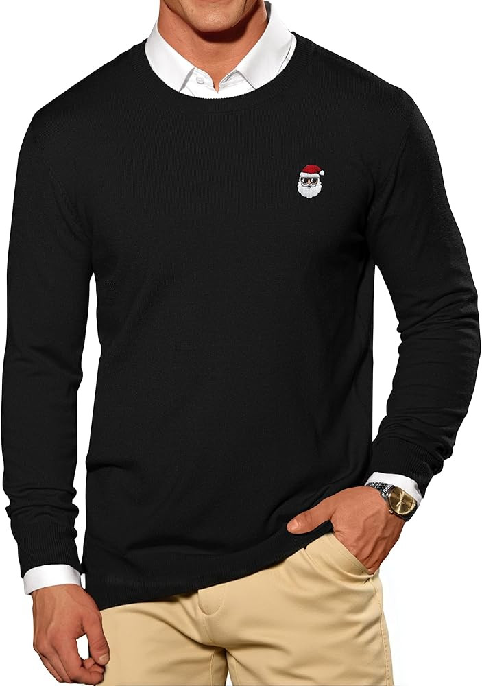 Arvilhill Men's Christmas Sweater Knitted Gentle Embroidery Print Holiday Pullover (S-XXL) | Amazon (US)