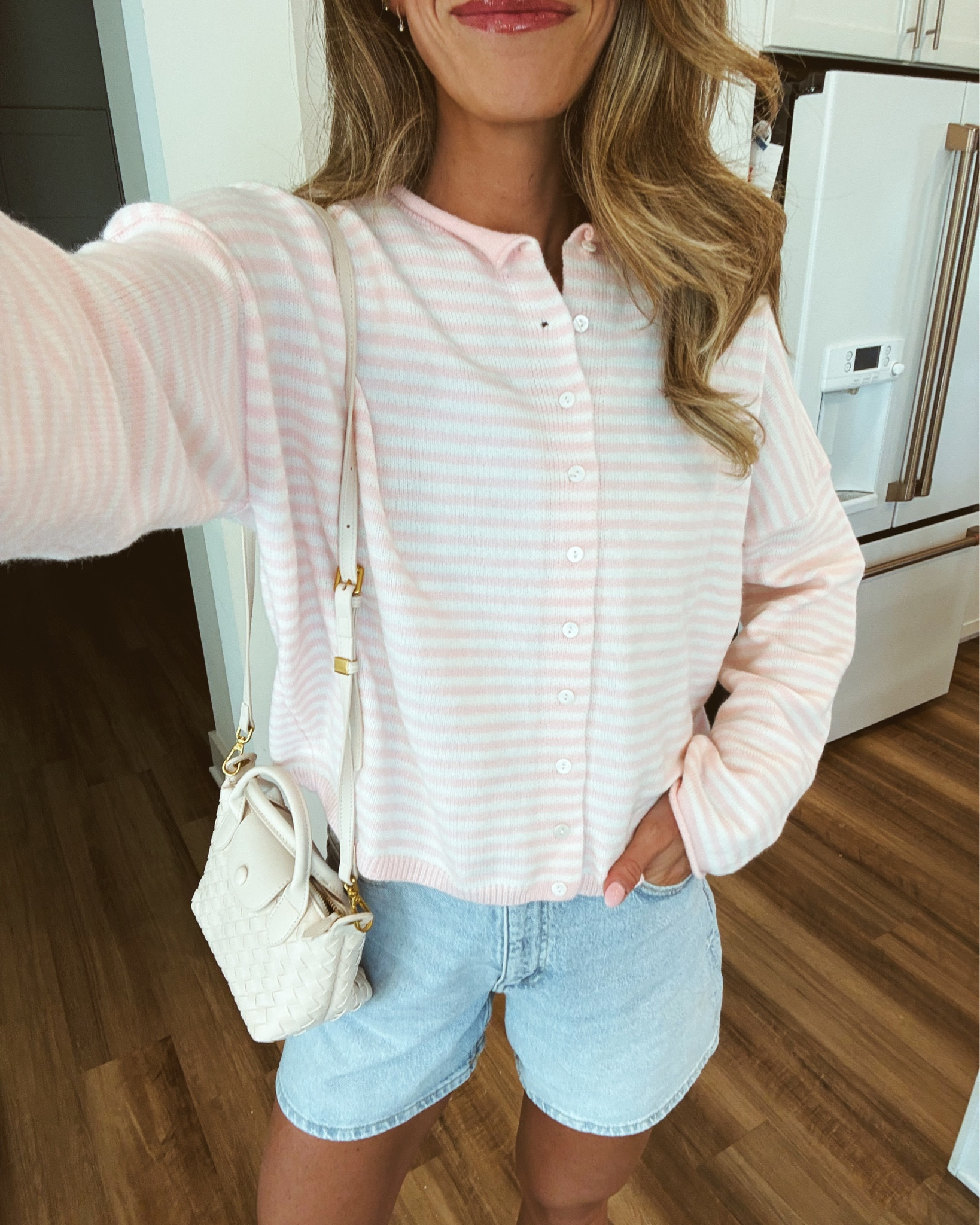 Outfit I wore out to dinner with family 
Love this cardigan quality is great, doesn’t stretch out and keeps shape. Size medium for height
Shorts I size up to an 8 because I’m postpartum but i usually get a size 6

#LTKSeasonal #LTKootd