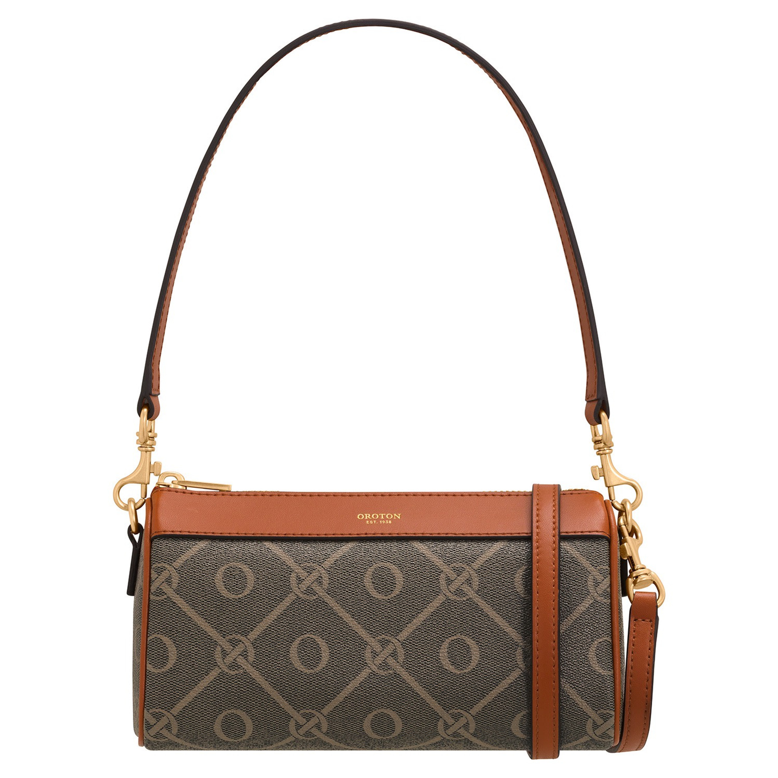 Harvey Signature Baguette Crossbody - Black/Cognac | Oroton | Oroton