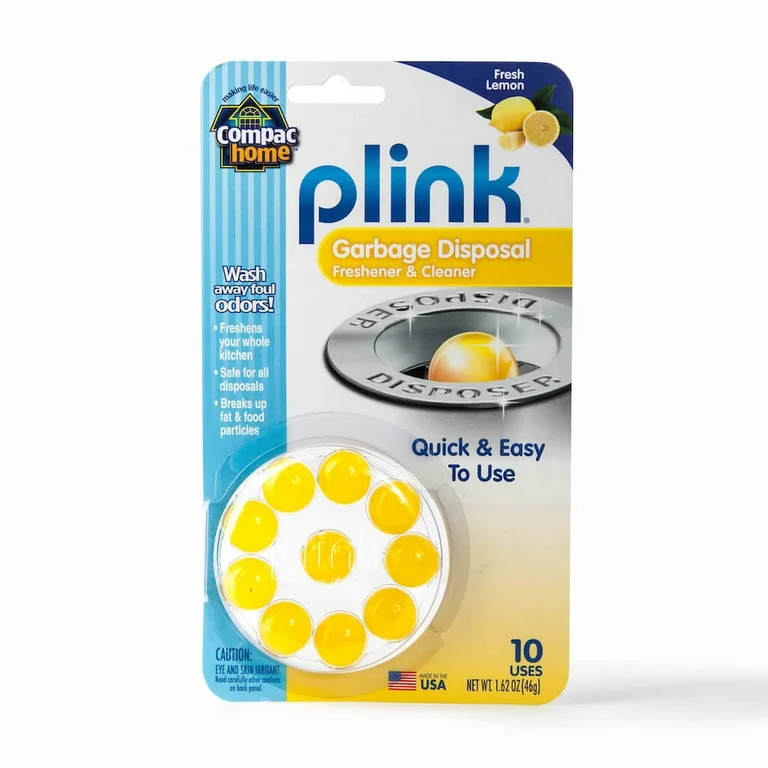 Compac Home Plink Garbage Disposal Cleaner & Deodorizer, Fresh Lemon Scent Balls, 10 Count | Walmart (US)