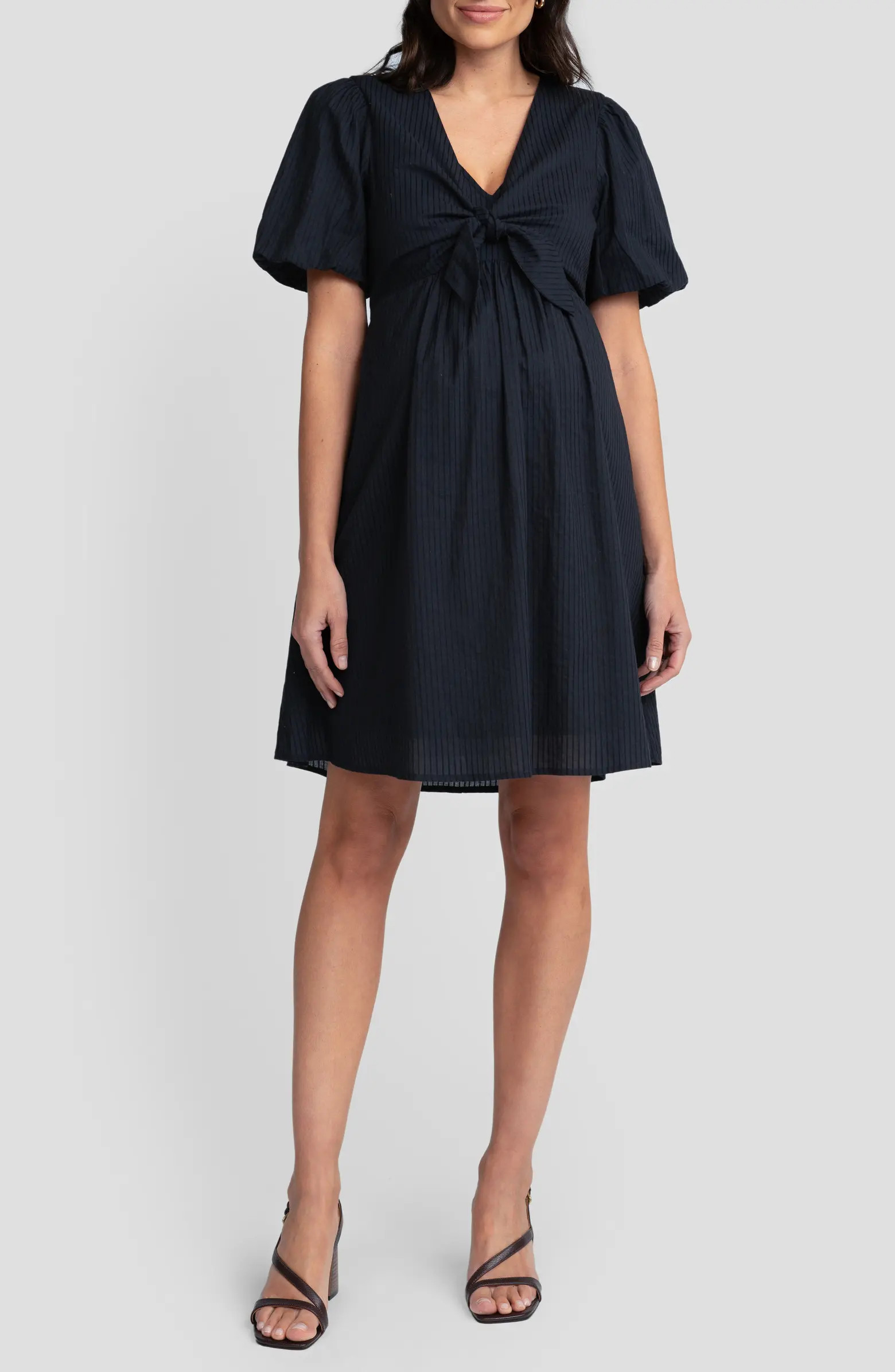 Tie Front Maternity/Nursing Minidress | Nordstrom