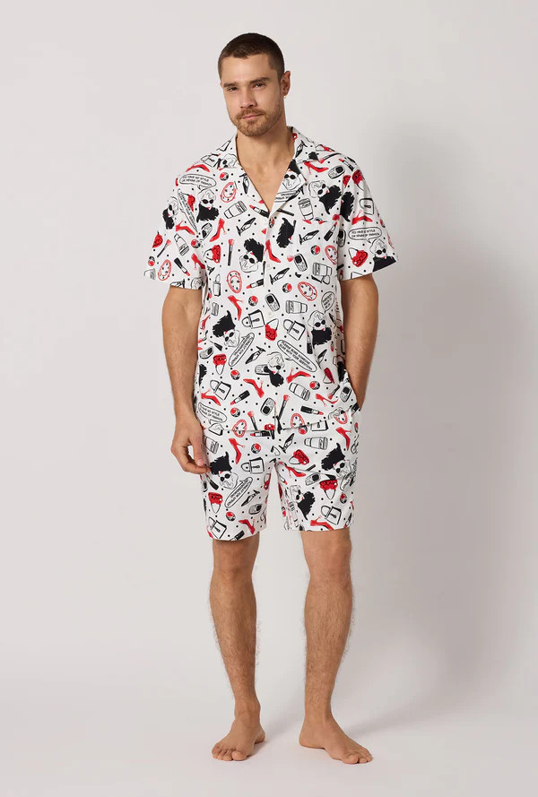 Devil Wears Prada Men's Short Sleeve Classic Stretch Jersey Short PJ Set | BedHead & Room Service PJs