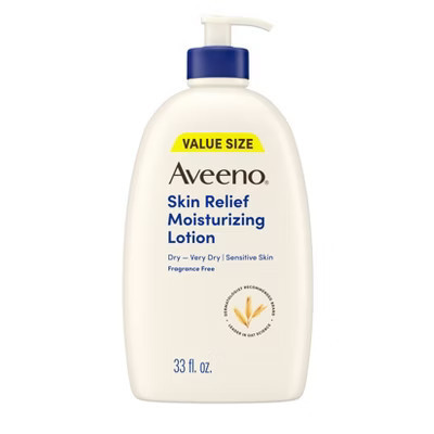 Aveeno Skin Relief Moisturising Body Lotion for Dry Skin with Oat and Shea Butter - Unscented - 33 fl oz | Target