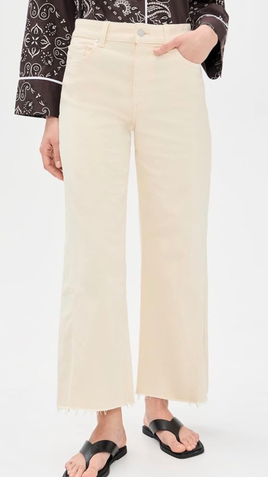 Ecru jeans, white jeans 

#LTKootd