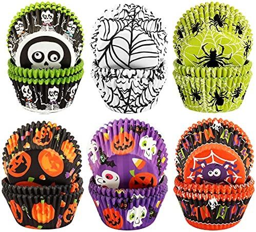 Halloween Cupcake Liners Cupcake Wrappers for Halloween Baking Supplies with 600 Count Standard S... | Amazon (US)