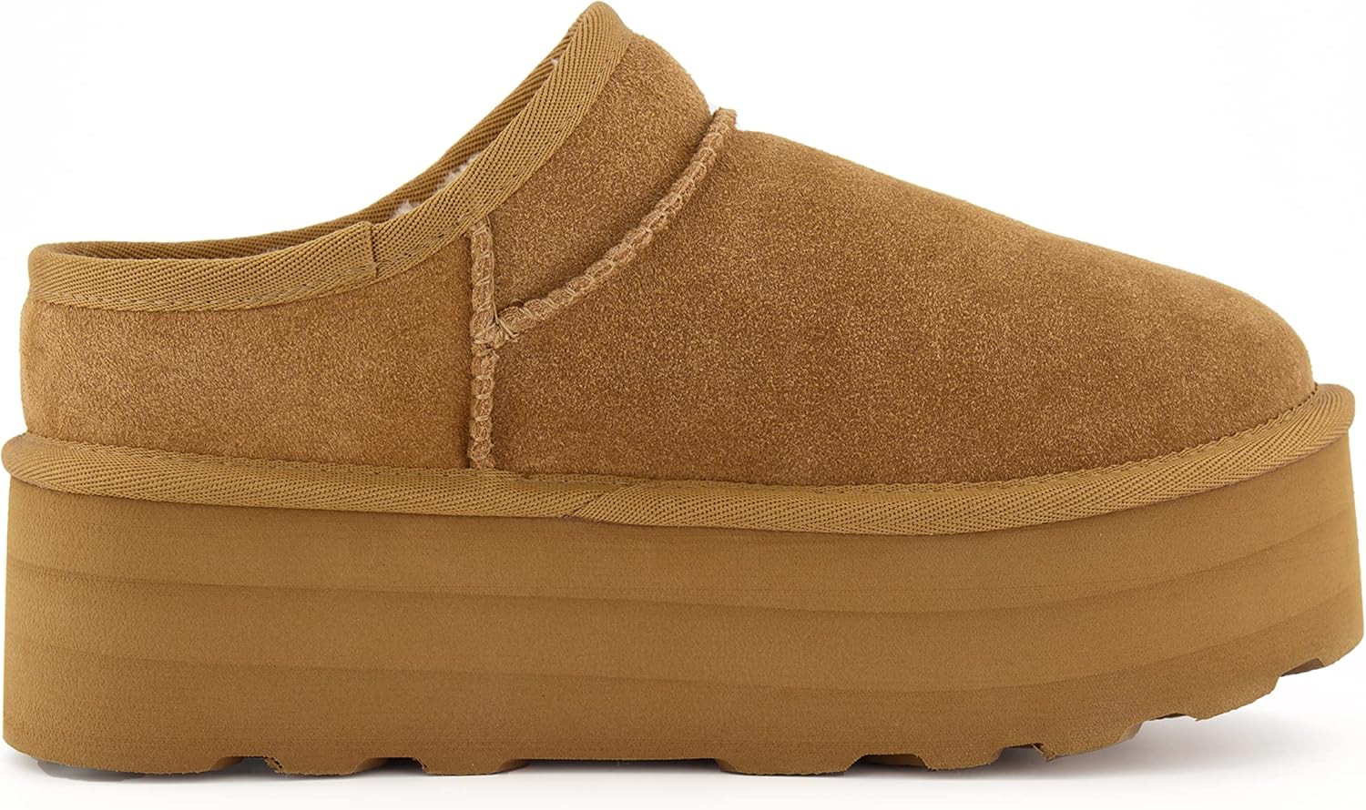 CUSHIONAIRE Women's Huggy Genuine Suede Cozy Mule Platform +Memory Foam, Wide Widths Available | Amazon (US)