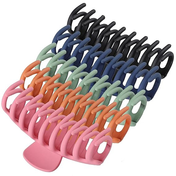 Tyfthui Hair Claw Clips for Women Nonslip Hair Clips for Women and Girls, Strong Hold for Thin/Th... | Amazon (US)