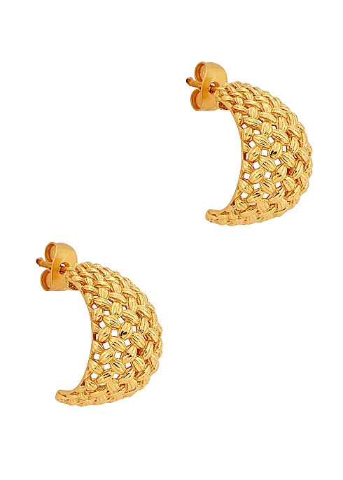Kelly 18kt gold-plated hoop earrings | Harvey Nichols (Global)