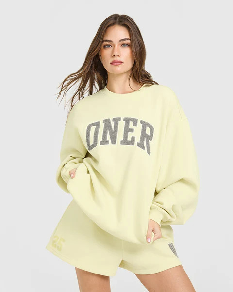 Foundations Oversized Oner 25 Sweatshirt 
 Pastel Yellow | Oner Active (UK / US)